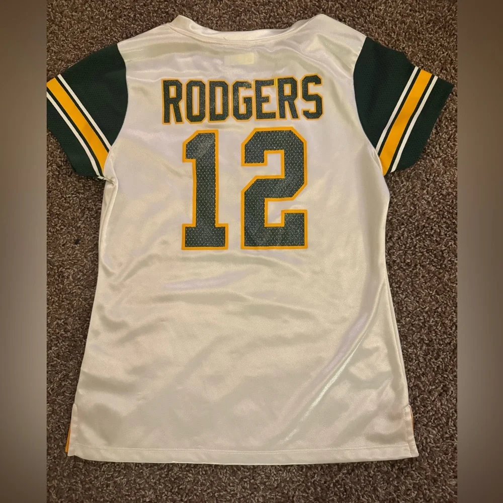Team Apparel White and Green Kids Jersey - Picture 2 of 2